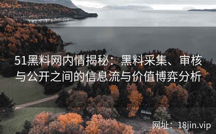 51黑料网内情揭秘：黑料采集、审核与公开之间的信息流与价值博弈分析